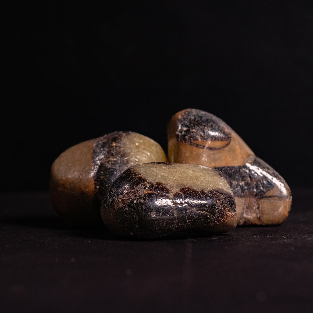 Piedra natural septaria pulida: piedras pulidas para el bienestar y la sanación espiritual
