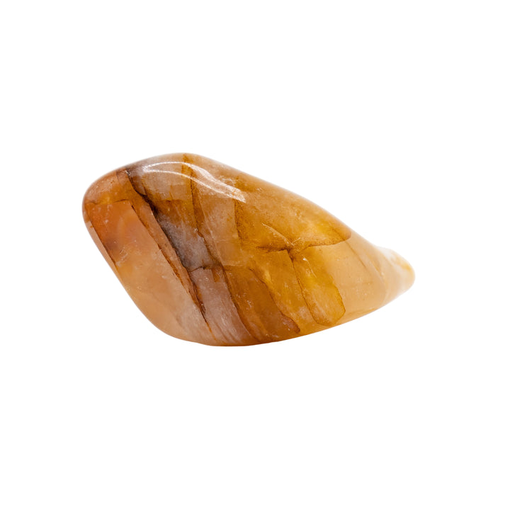 Natural Yellow Hematoid Quartz Tumbled Stone - Polished Crystal for Spiritual Growth & Positive Vibes