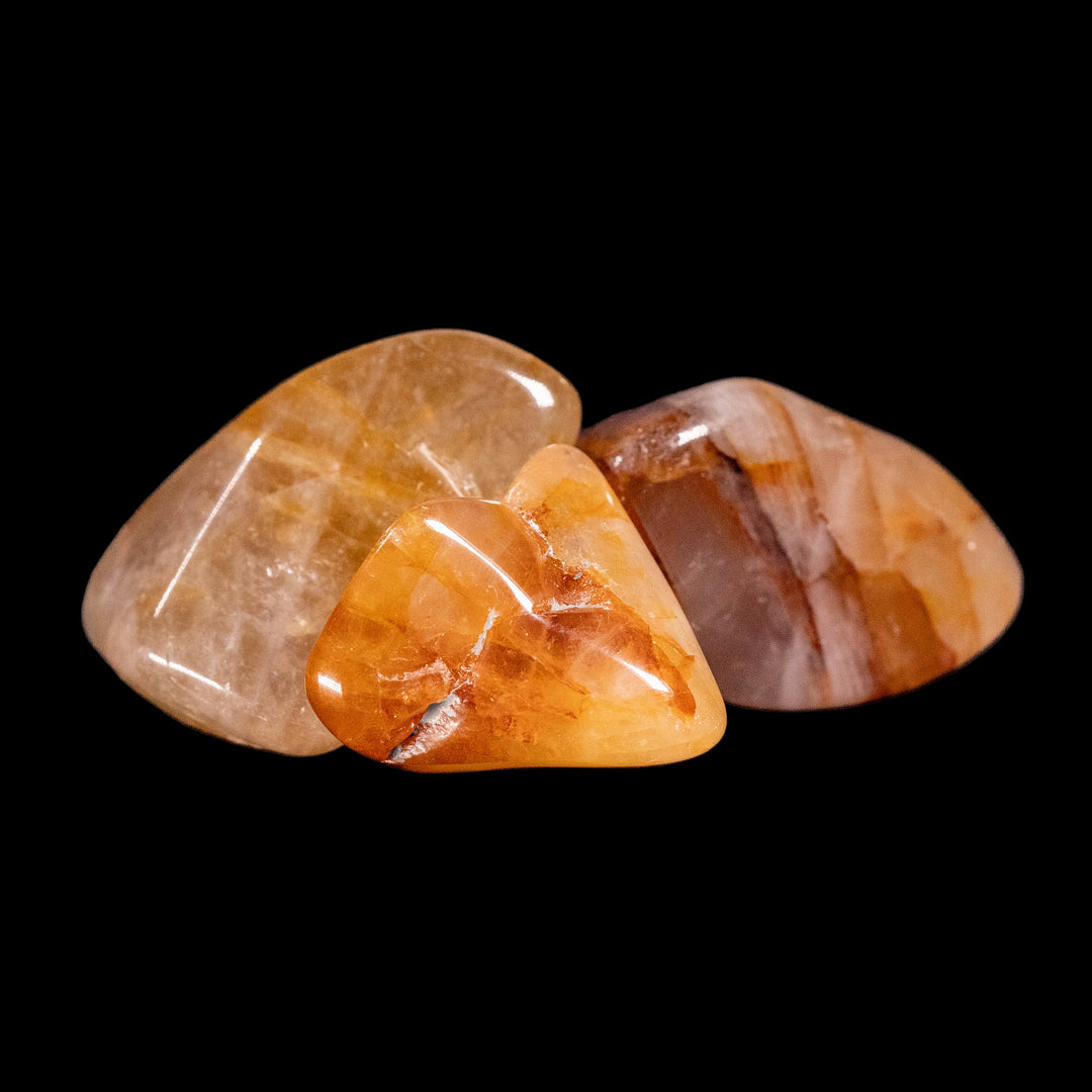Natural Yellow Hematoid Quartz Tumbled Stone - Polished Crystal for Spiritual Growth & Positive Vibes