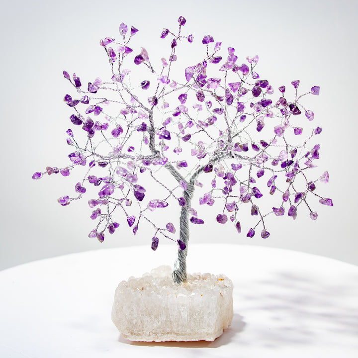 Árbol de piedras preciosas con base de zeolita – 18-20 cm