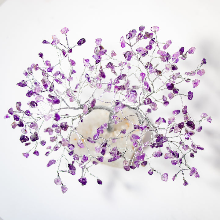 Árbol de piedras preciosas con base de zeolita – 18-20 cm