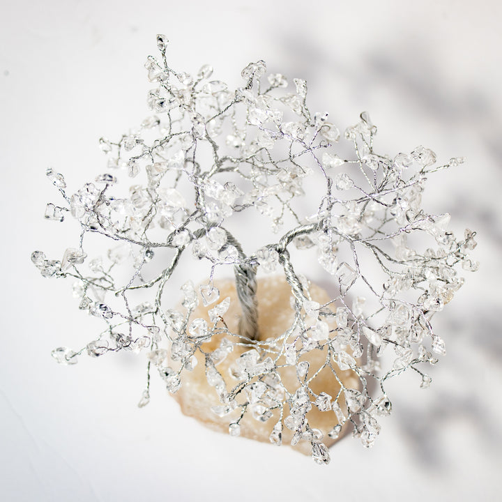 Árbol de piedras preciosas con base de zeolita – 18-20 cm