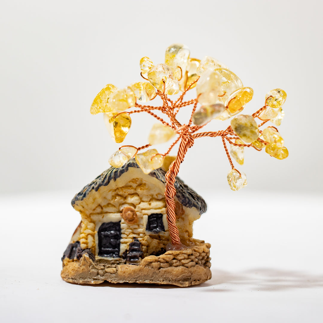 Mini Citrine Gemstone Bonsai Tree – 2”–3”