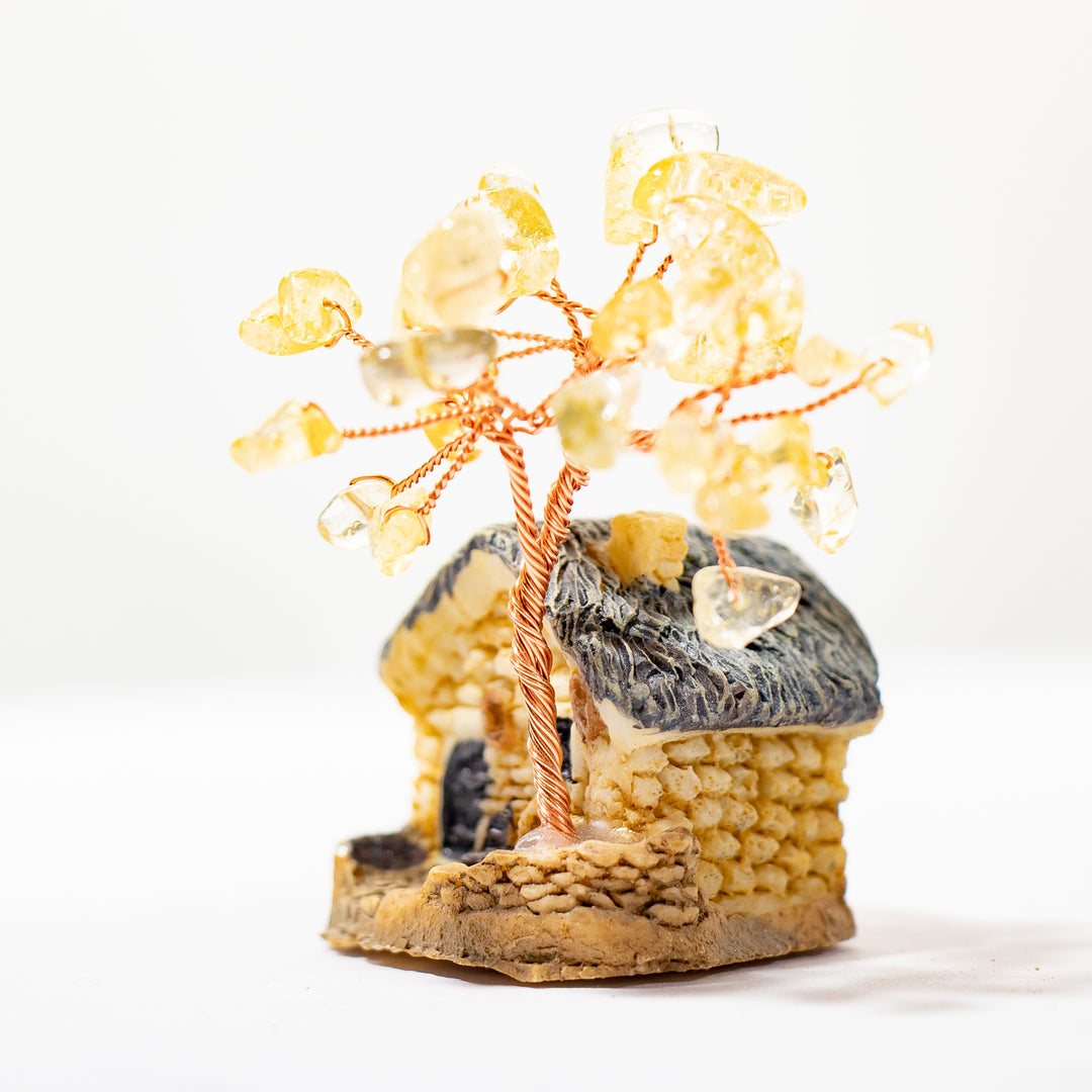 Mini Citrine Gemstone Bonsai Tree – 2”–3”