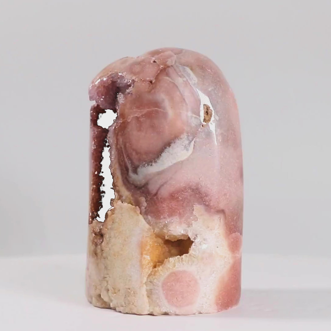 Pink Amethyst Geode Flame | 2.45 lbs of Polished Power