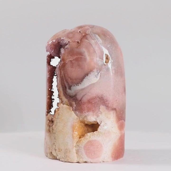 Pink Amethyst Geode Flame | 2.45 lbs of Polished Power
