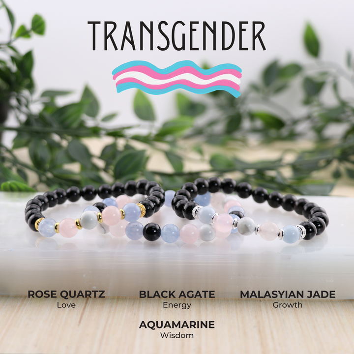 Bracelets en pierres précieuses naturelles pour transgenres LGBTQ+