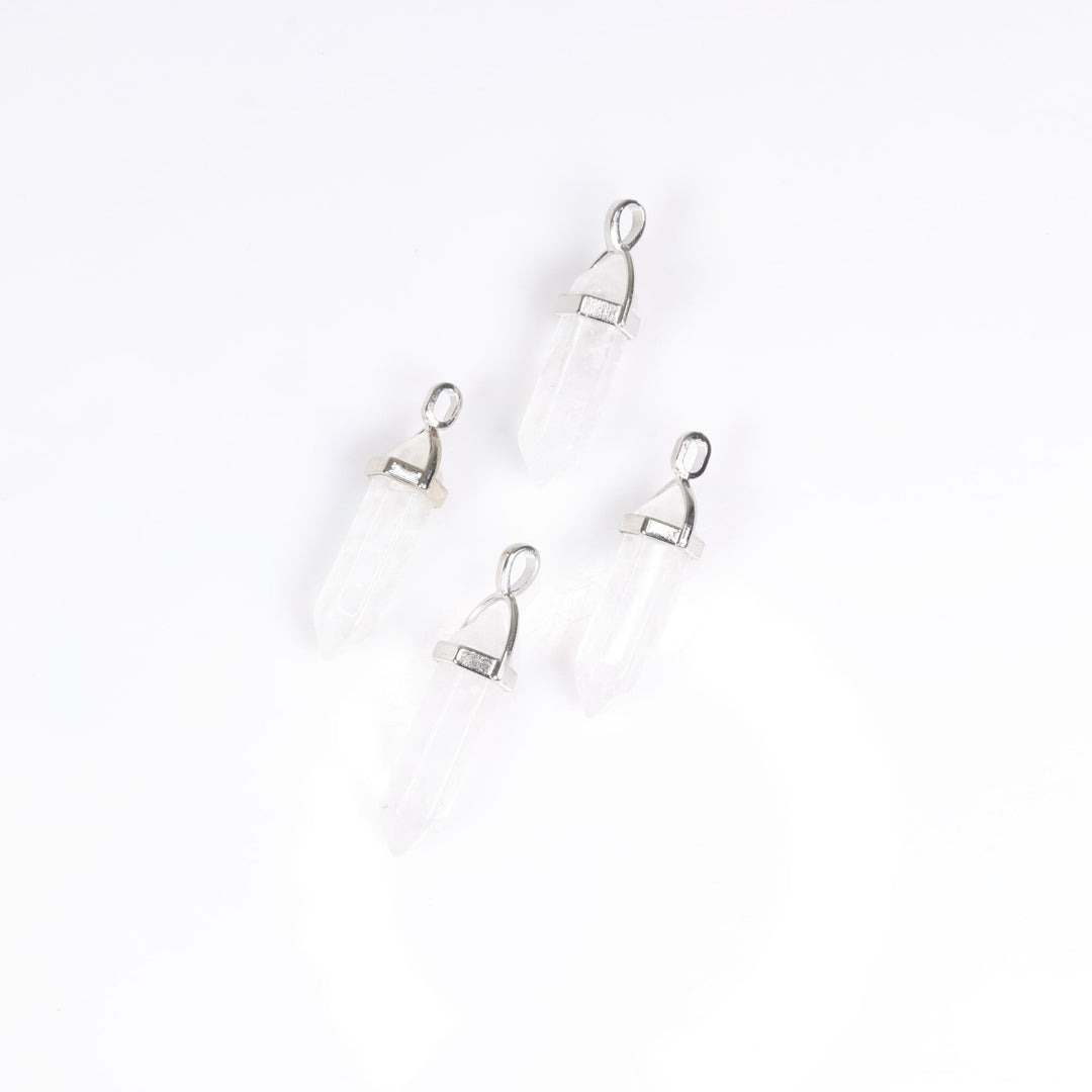 Clear Quartz Point Pendant Necklace - Handcrafted Crystal Jewelry