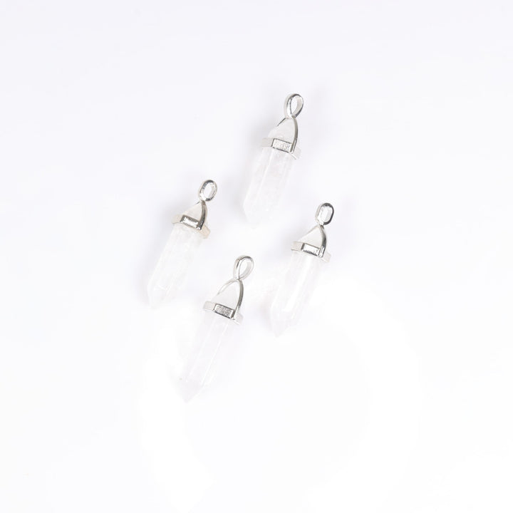 Clear Quartz Point Pendant Necklace - Handcrafted Crystal Jewelry