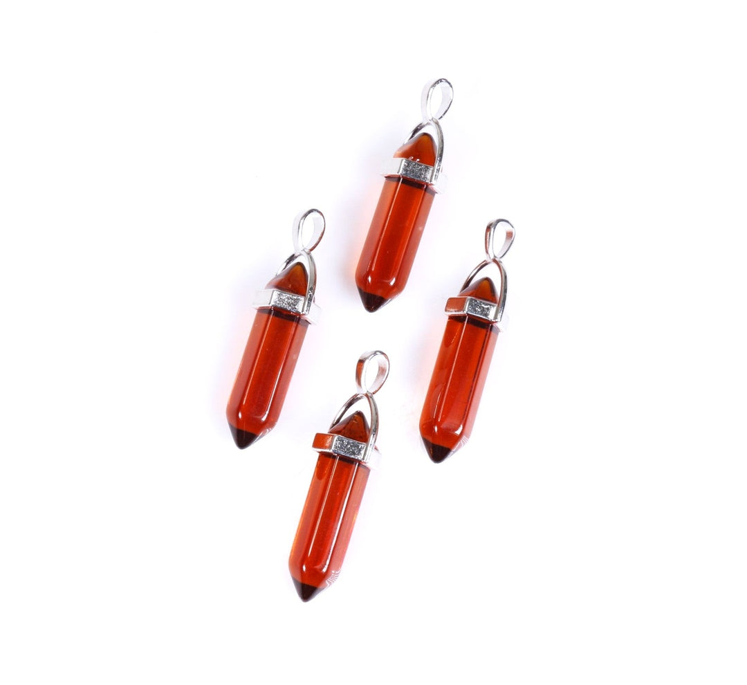 Collier pendentif en pointe de quartz fumé naturel fabriqué à la main