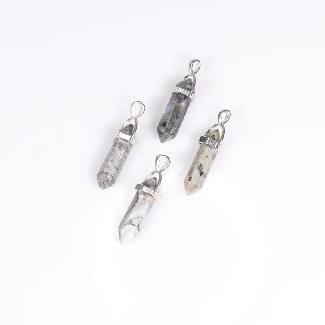 Picasso Jasper Point Pendant Necklace - Handcrafted Crystal Jewelry