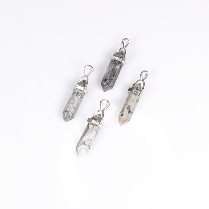 Picasso Jasper Point Pendant Necklace - Handcrafted Crystal Jewelry