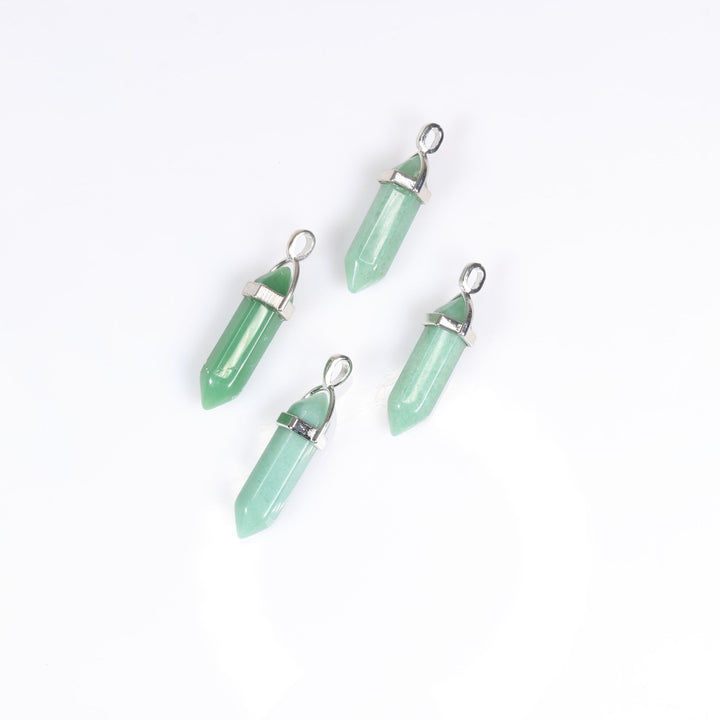 Green Aventurine Point Pendant Necklace - Handcrafted Crystal Jewelry