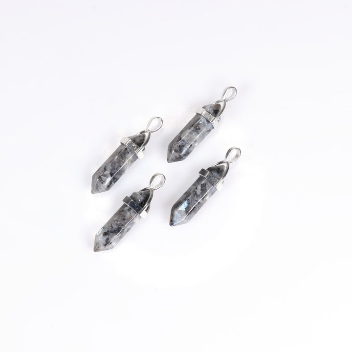 Larvikite Point Pendant Necklace - Handcrafted Crystal Jewelry