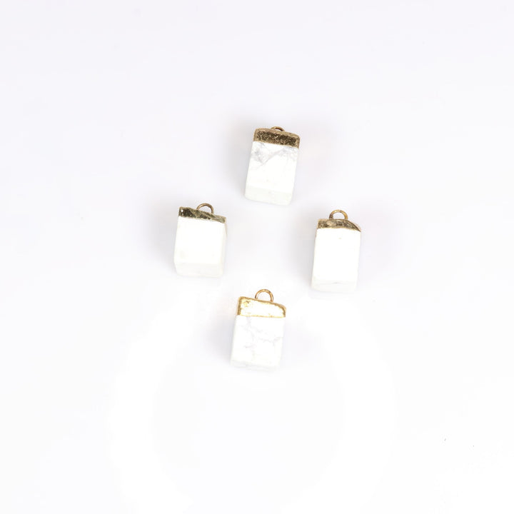 Handcrafted Natural Howlite Gemstone Pendant Necklace
