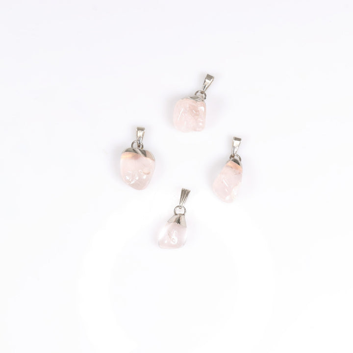 Rose Quartz Gemstone Pendant Necklace - Handcrafted Crystal Jewelry
