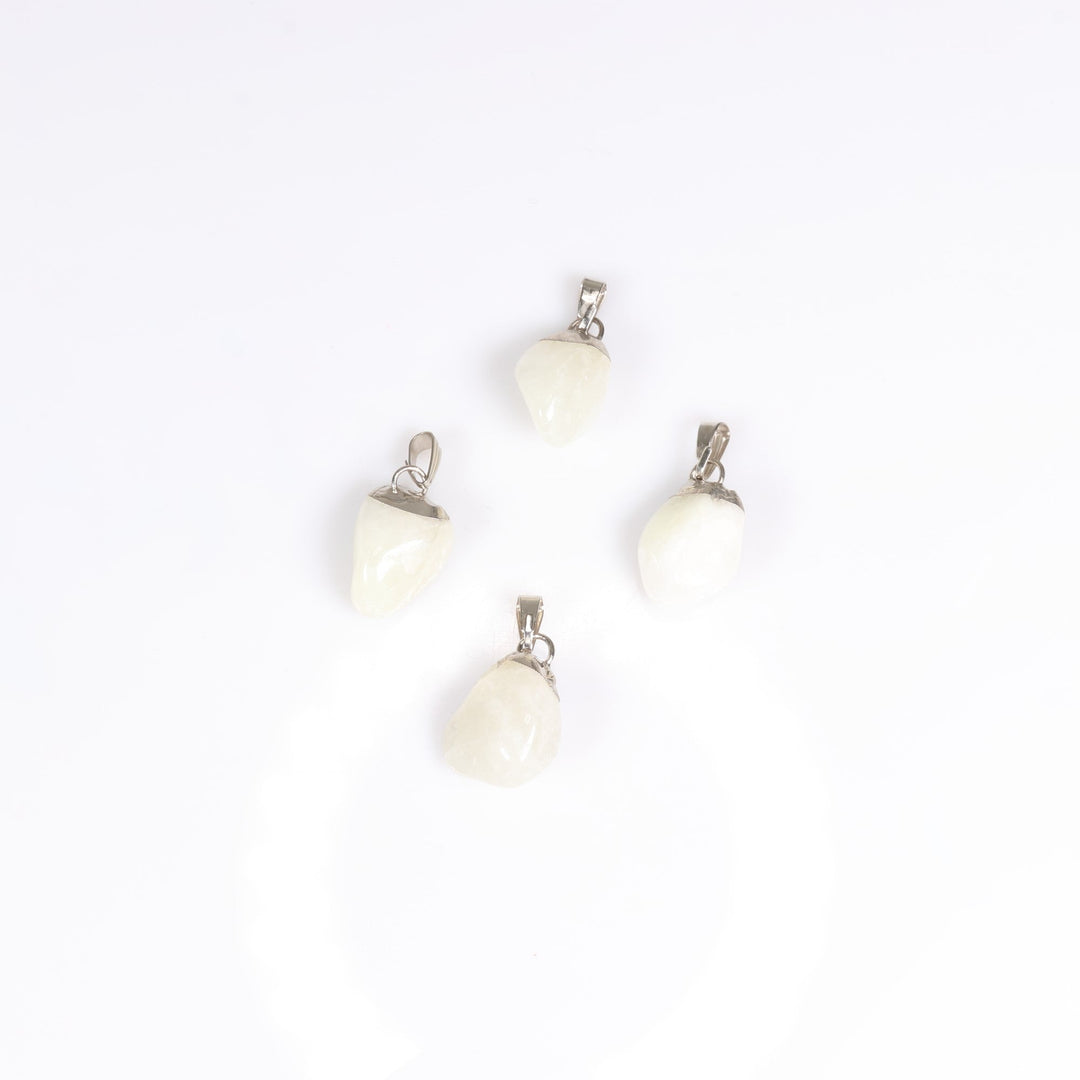 Milky Quartz Gemstone Pendant Necklace - Handcrafted Crystal Jewelry