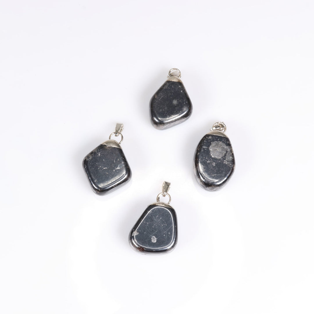 Hematite Gemstone Pendant Necklace - Handcrafted Crystal Jewelry