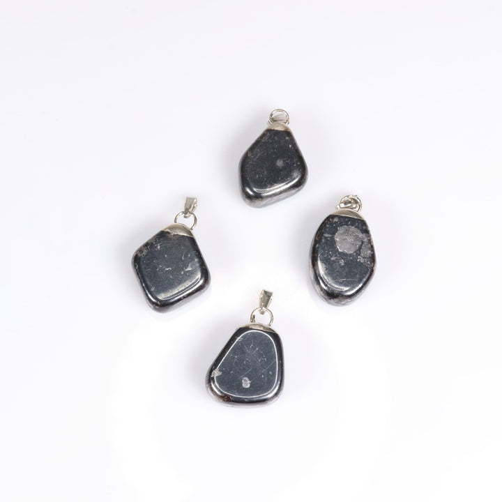 Hematite Gemstone Pendant Necklace - Handcrafted Crystal Jewelry