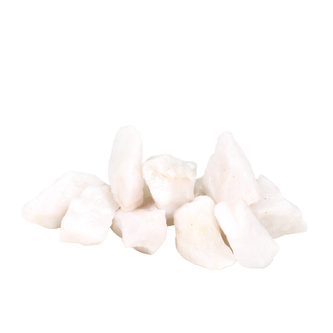 Cristaux bruts de quartz laiteux | Clarté et calme