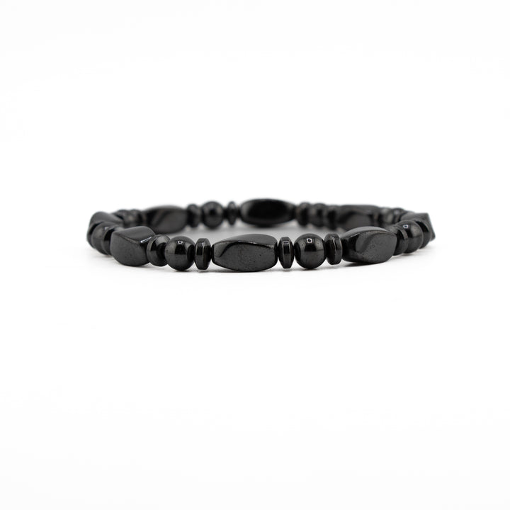 Hematite Bracelet – 8mm Round Natural Gemstone Jewelry for Clarity and Balance