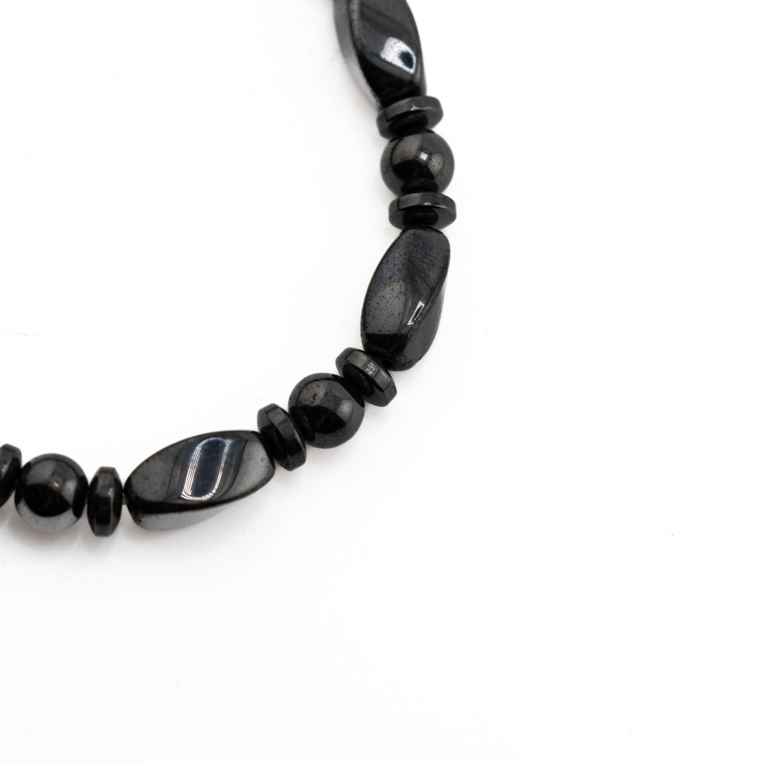 Hematite Bracelet – 8mm Round Natural Gemstone Jewelry for Clarity and Balance