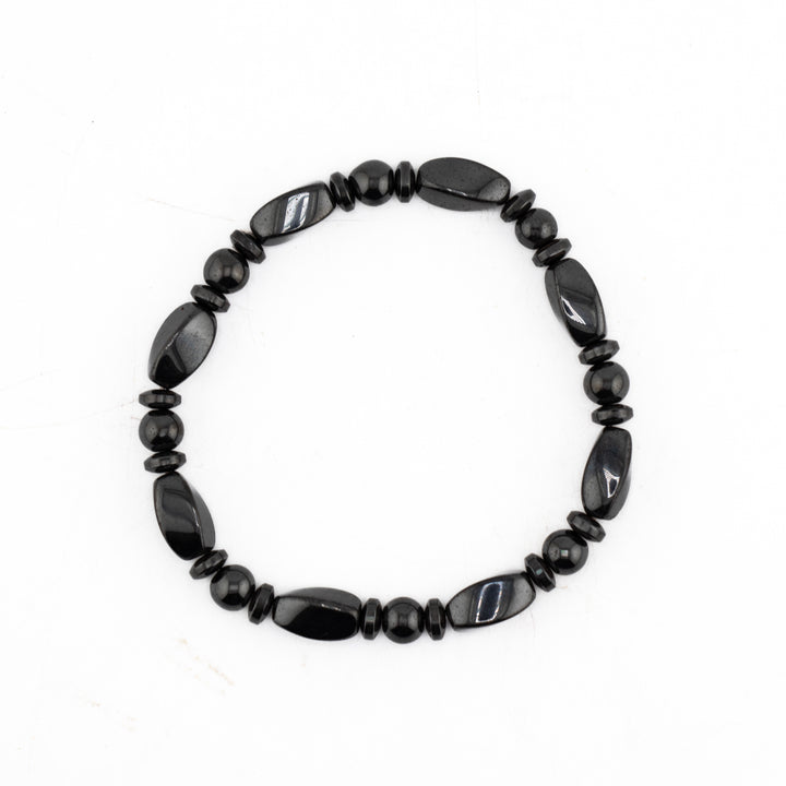 Hematite Bracelet – 8mm Round Natural Gemstone Jewelry for Clarity and Balance