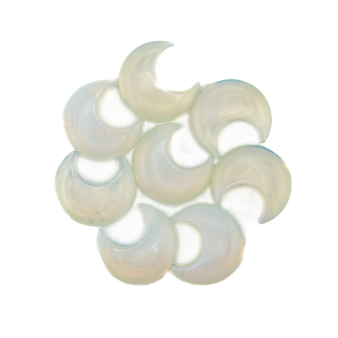 Natural Moon Shaped Gemstones, 30mm - Perfect for Decor, Gift