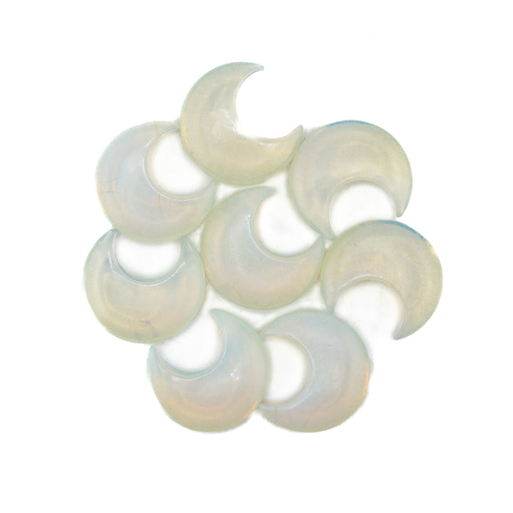 Natural Moon Shaped Gemstones, 30mm - Perfect for Decor, Gift