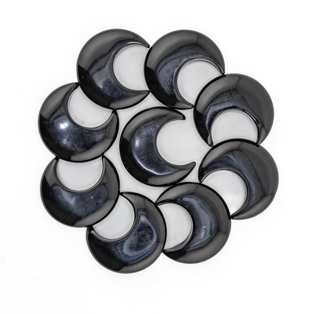 Natural Moon Shaped Gemstones, 30mm - Perfect for Decor, Gift