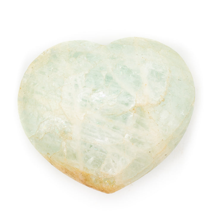 Natural Aquamarine Crystal Heart - Healing Gemstone Decoration, Meditation Therapy Gifts