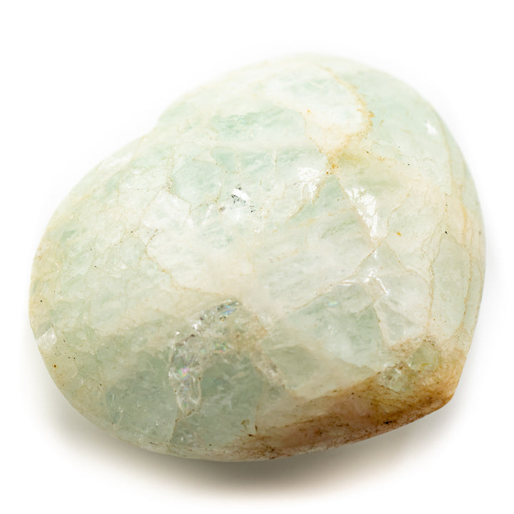 Natural Aquamarine Crystal Heart - Healing Gemstone Decoration, Meditation Therapy Gifts