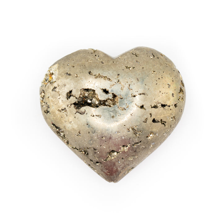 Cœur en cristal de pyrite naturelle – Décoration en pierre précieuse de guérison, cadeaux de thérapie méditative