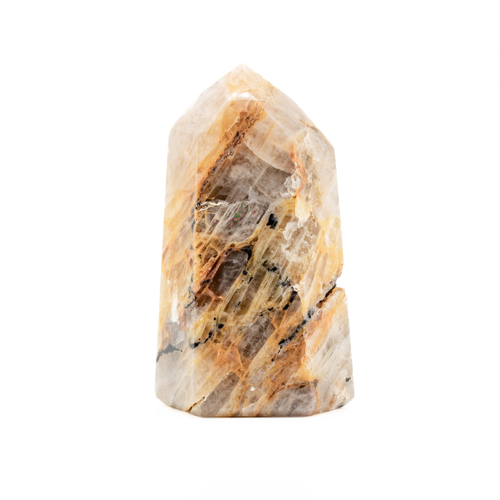 Natural Yellow Hematoid Quartz Crystal Obelisk Tower - Healing Gemstone Decoration, Meditation Therapy Gifts
