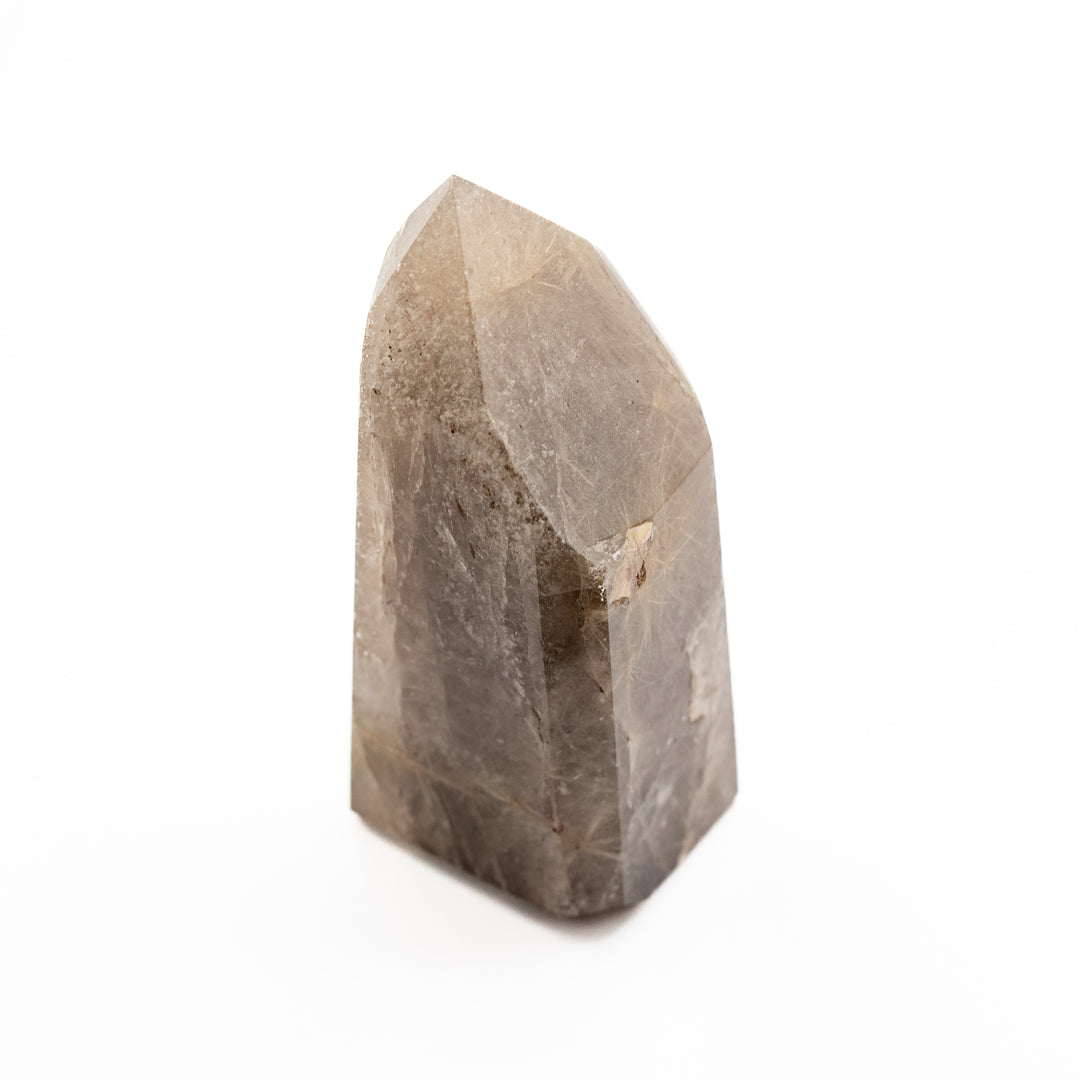 Natural Rutilated Quartz Crystal Obelisk Tower - Healing Gemstone Decoration, Meditation Therapy Gifts