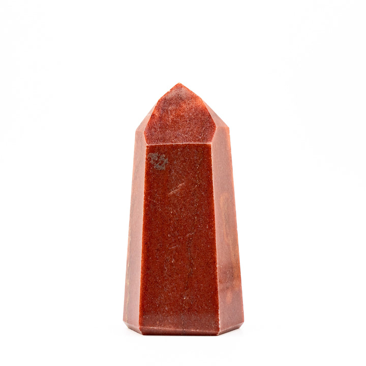 Natural Red Quartz Crystal Obelisk Tower - Healing Gemstone Decoration, Meditation Therapy Gifts