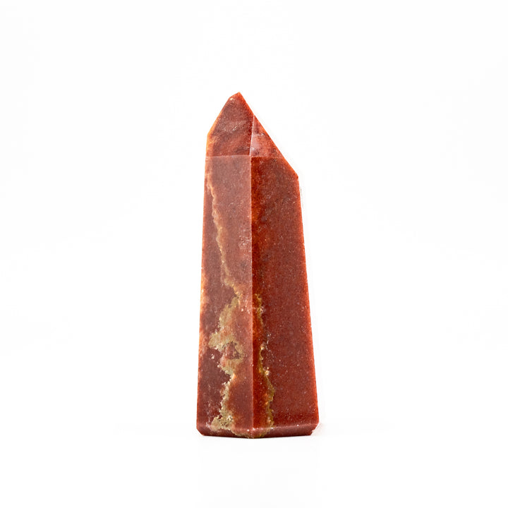 Natural Red Quartz Crystal Obelisk Tower - Healing Gemstone Decoration, Meditation Therapy Gifts