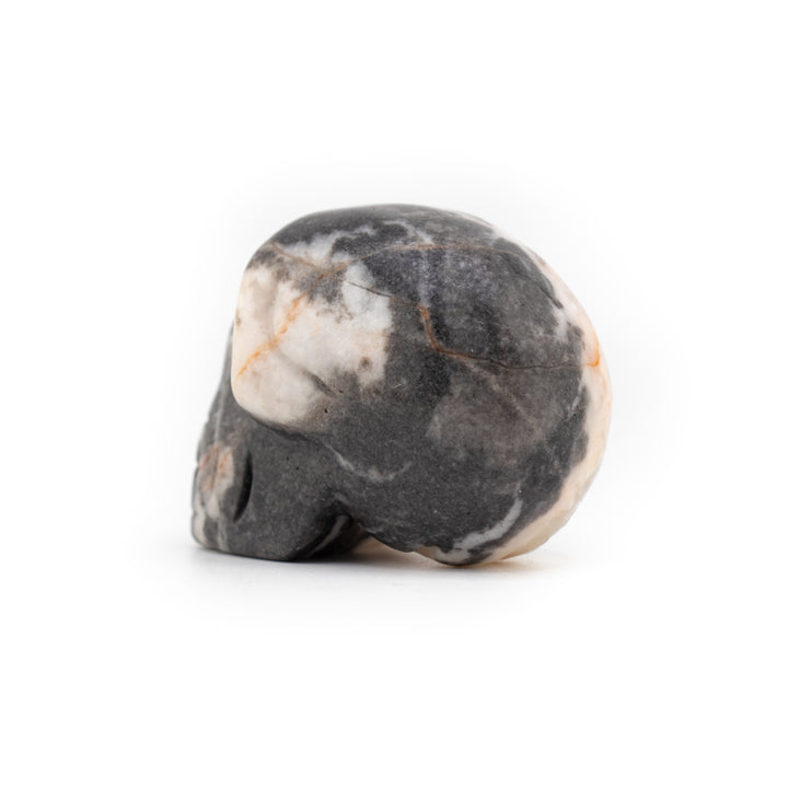 Natural Zebra Jasper Crystal Skull – Balance, Grounding, & Courage