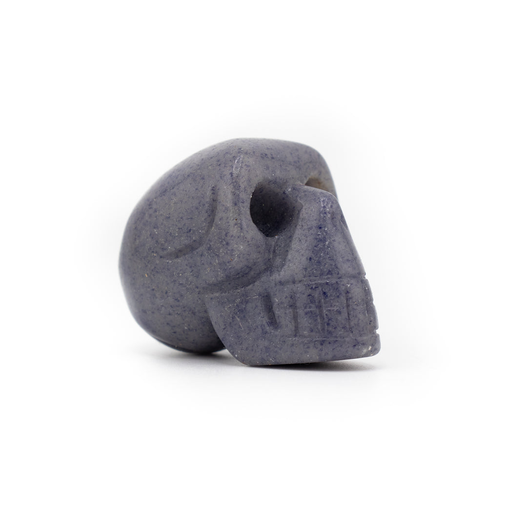 Natural Blue Aventurine Gemstone Skull - Wisdom, Transformation & Connection