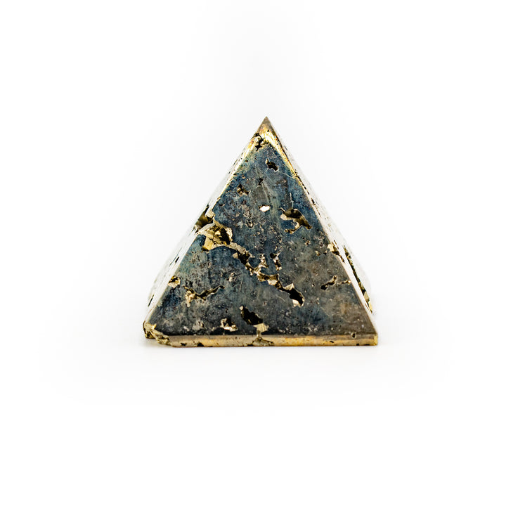 Natural Pyrite Crystal Pyramid - Healing Gemstone Decoration, Meditation Therapy Gifts