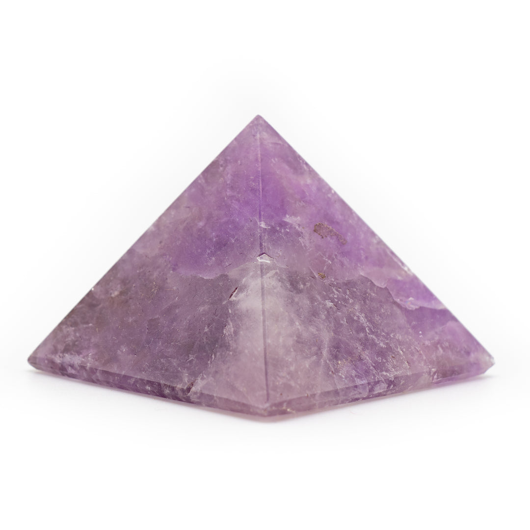 Natural Amethyst Crystal Pyramid - Healing Gemstone Decoration, Meditation Therapy Gifts