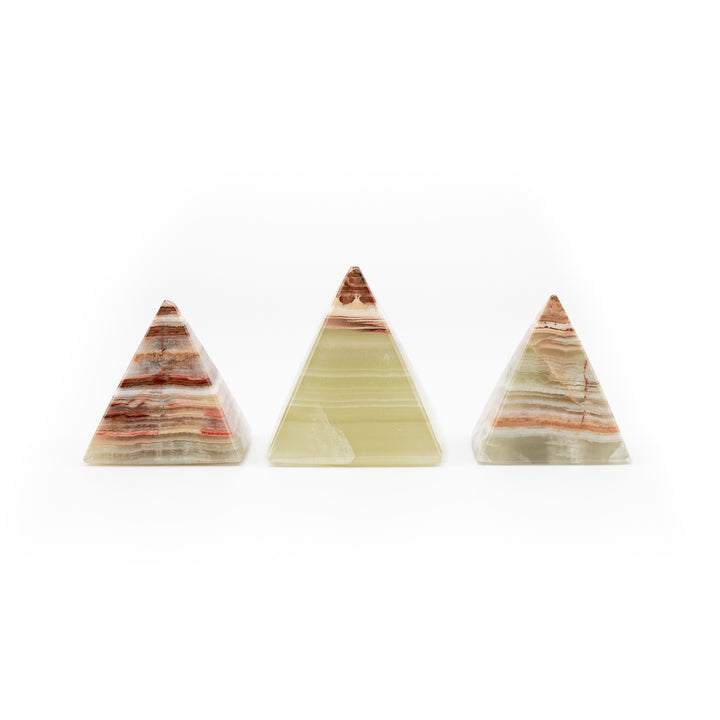 Natural Onyx Crystal Pyramid - Healing Gemstone Decoration, Meditation Therapy Gifts