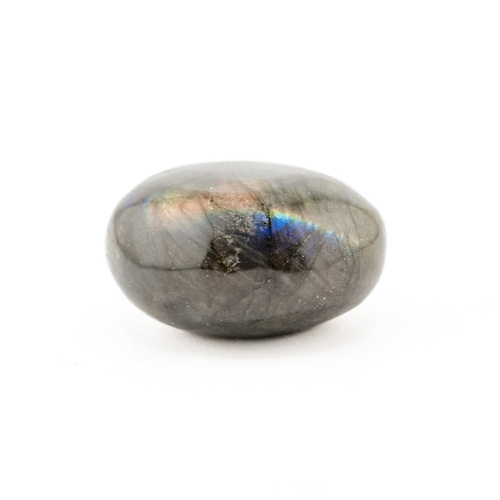 Natural Labradorite Palm Stone Crystal - Polished Healing Crystal, Oval Therapy Gemstone