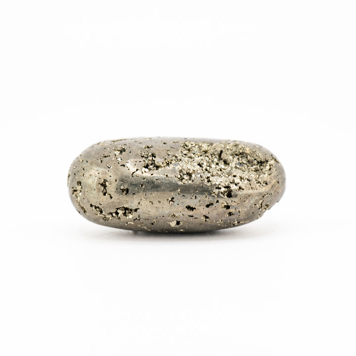 Cristal de pyrite naturelle - Cristal de guérison poli, pierre précieuse de thérapie ovale