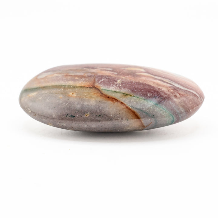Jaspe polychrome naturel, pierre de palmier, cristal de guérison poli, pierre précieuse de thérapie ovale
