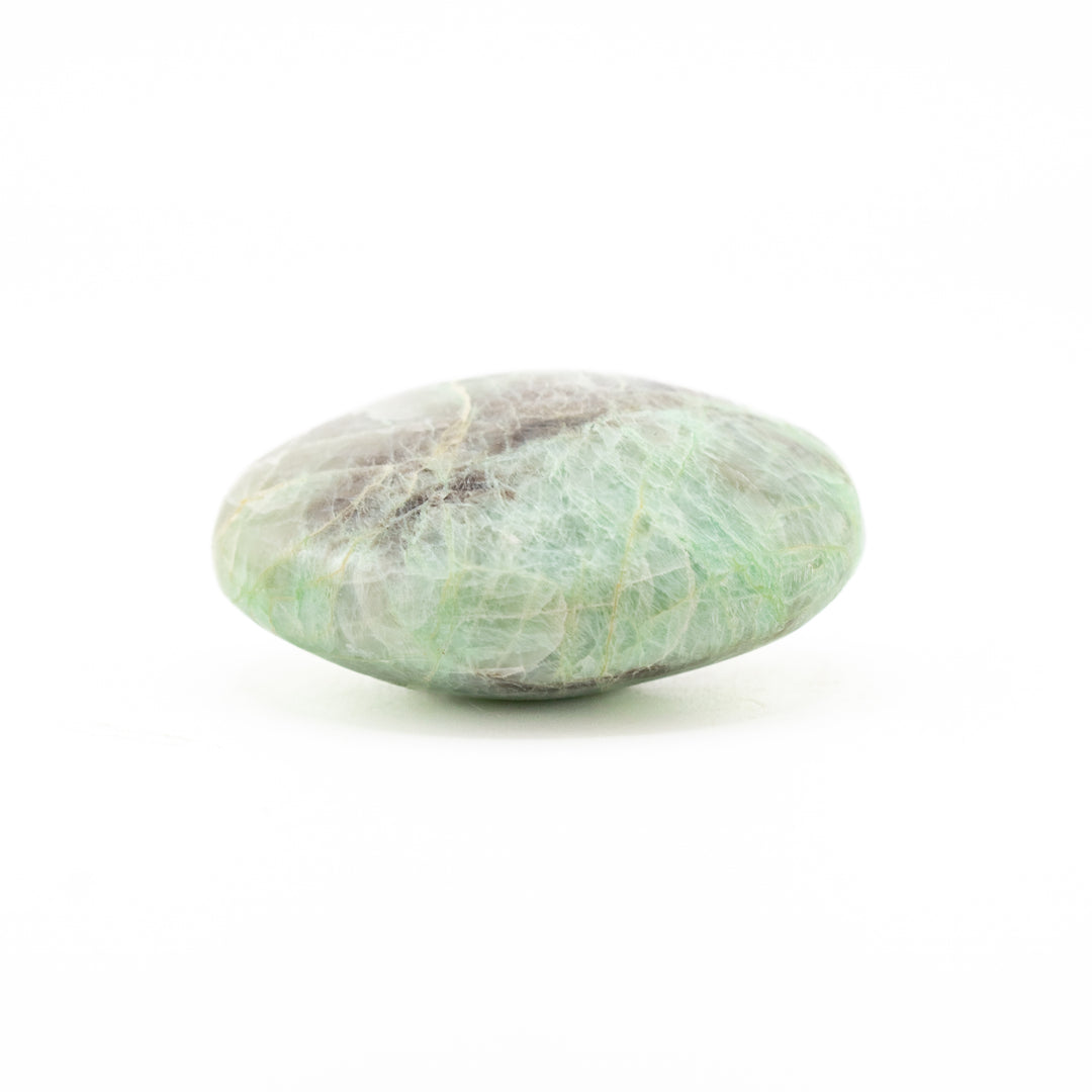 Cristal de palmier en opale verte naturelle - Cristal de guérison poli, pierre précieuse de thérapie ovale