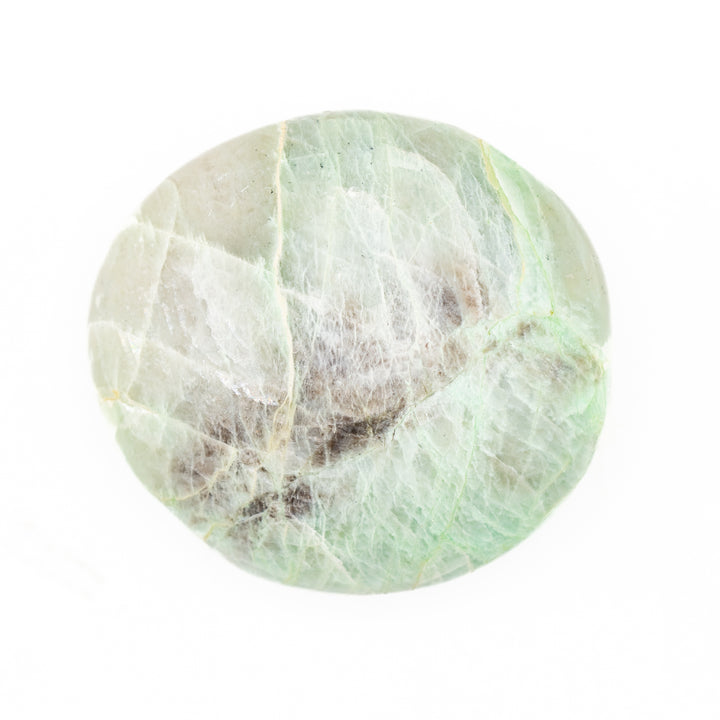 Cristal de palmier en opale verte naturelle - Cristal de guérison poli, pierre précieuse de thérapie ovale
