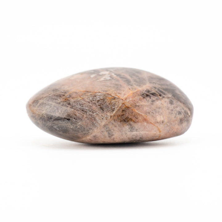 Natural Black Moonstone Palm Stone Crystal - Polished Healing Crystal, Oval Therapy Gemstone