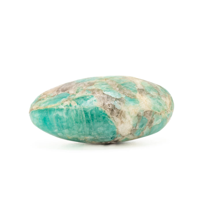 Pierre de palmier amazonite naturelle - Cristal de guérison poli, pierre précieuse de thérapie ovale