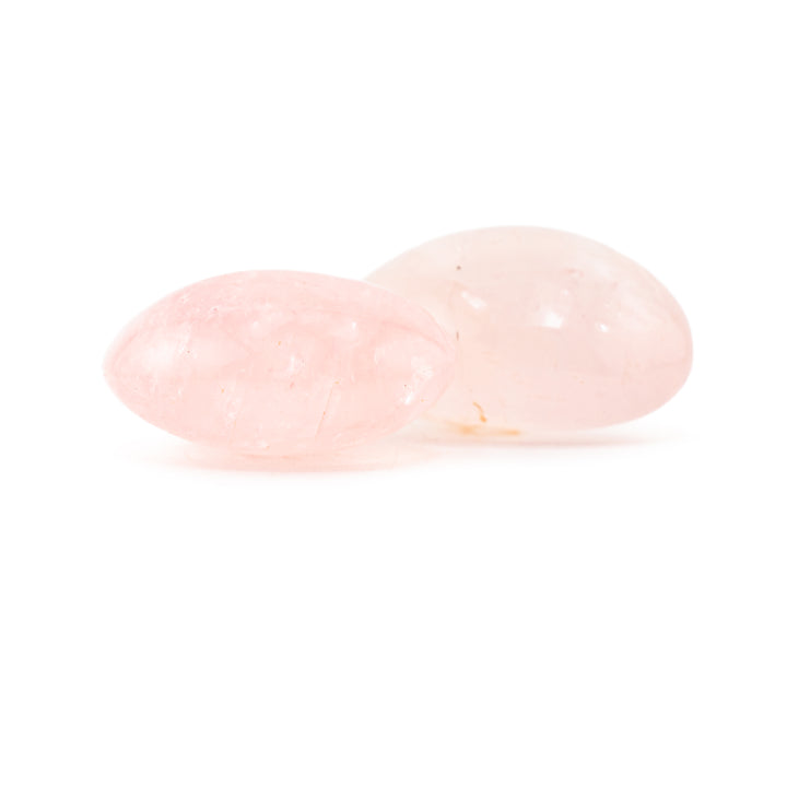 Cristal de quartz rose naturel - Cristal de guérison poli, pierre précieuse de thérapie ovale